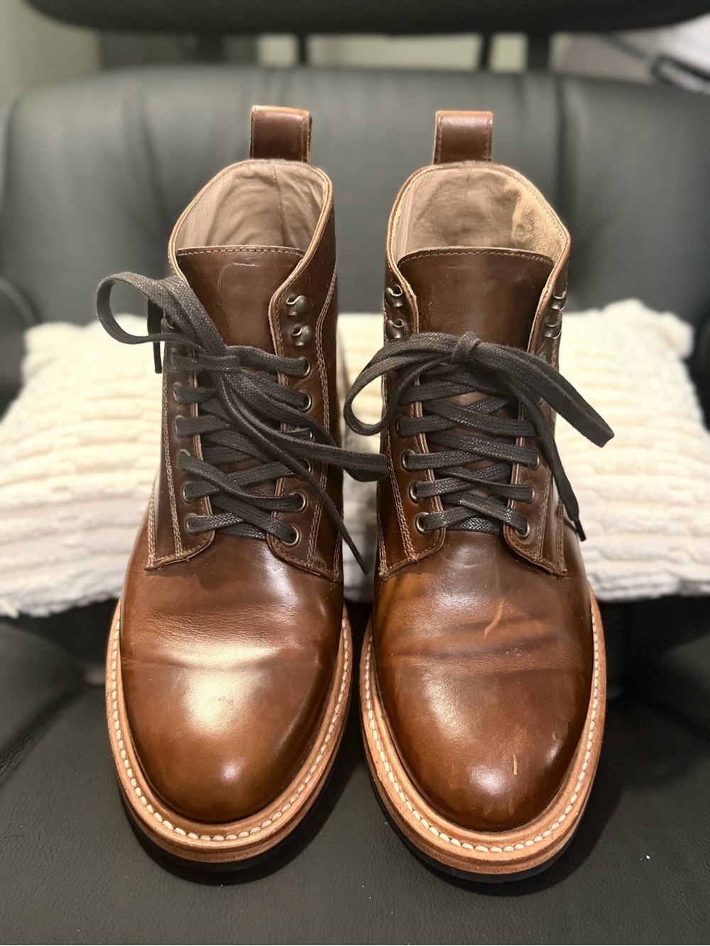 Taylor Stitch The Trench Boot in Whiskey Limited Run Vibram Goodyear Welt